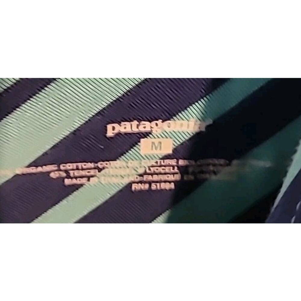 Patagonia Dress Women M Blue Stripe Coastal Cottagecore Romantic Travel Eco Chic - Picture 5 of 7